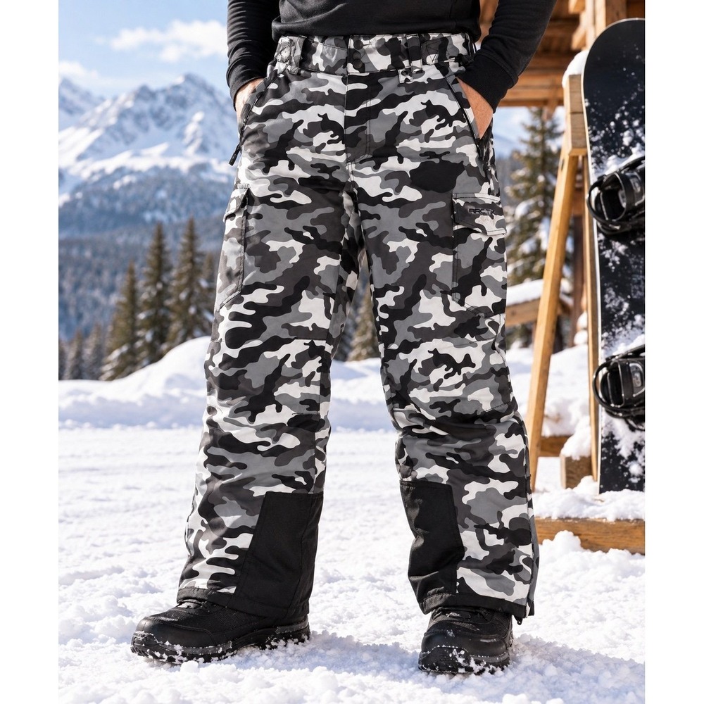 Arctix Men's M Short Camo Insulated Snow Ski Pants Cargo Waterproof Winter